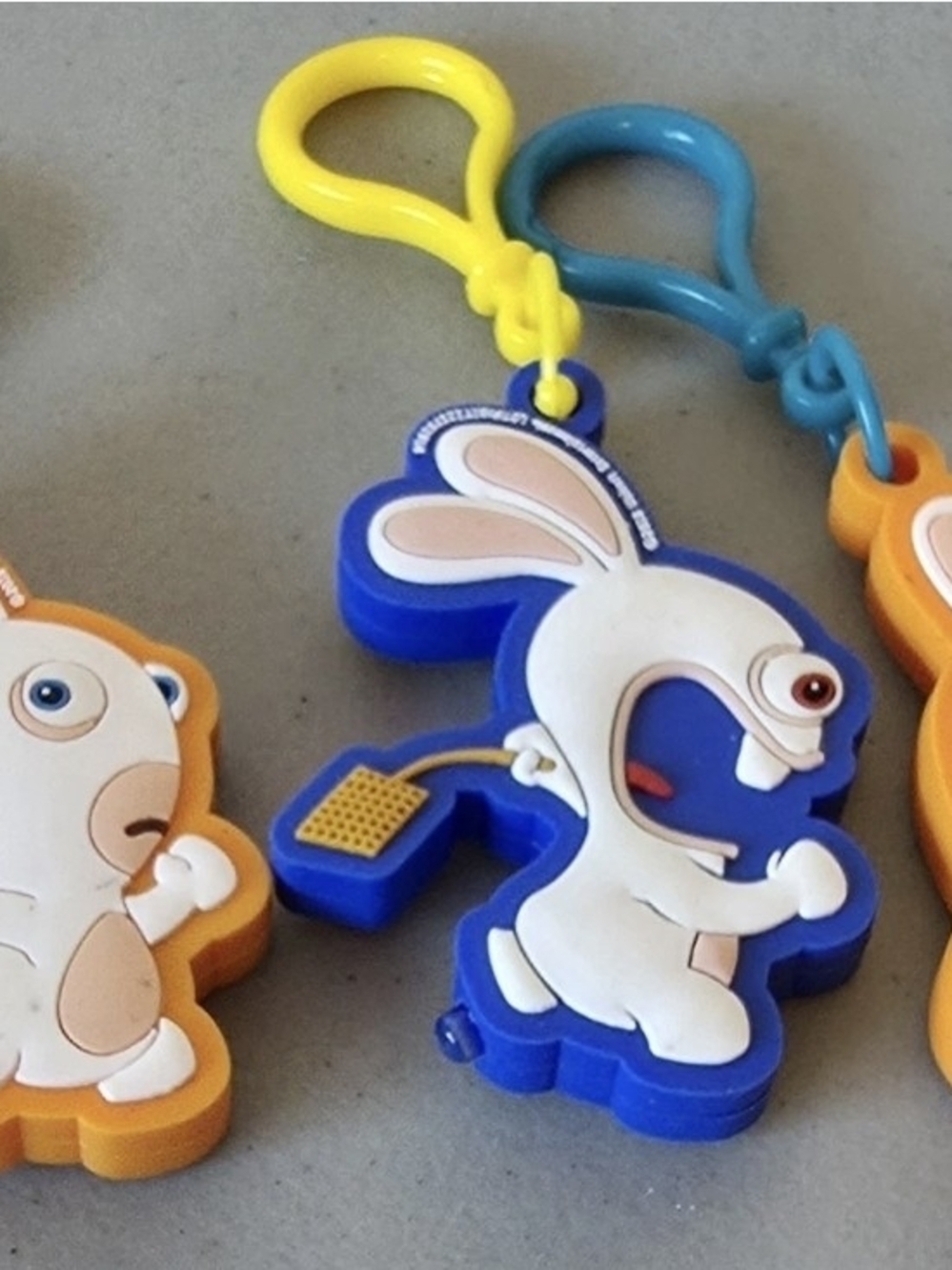 Lot Of 3 Raving Rabbids Light-Up Keychains *WORKS* - Picture 2 of 8